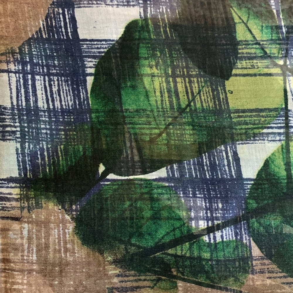 Cejon Scarf / Wrap, 100% Polyester, Blue, Green, & Tan, NWT - Picture 10 of 11